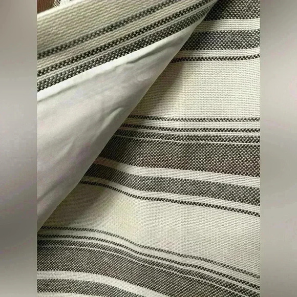 NEW Tory Burch Wrap Skirt Ivory W/ Gray/Brown Stripes - Zip Close, Size S Lined - Picture 6 of 11